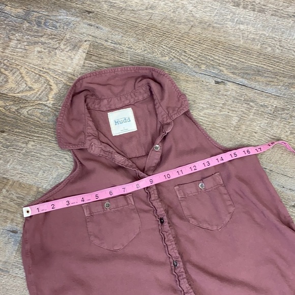 MUDD Purple Button Up Tank Small - Picture 6 of 10
